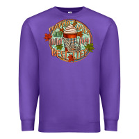 Purple pumpkin spice and livin my best life Premium Sweatshirt - CowGirlArtShop
