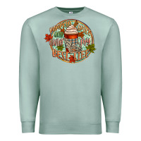 Seafoam pumpkin spice and livin my best life Premium Sweatshirt - CowGirlArtShop