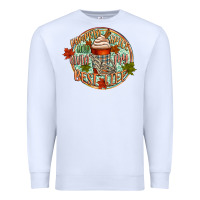 White pumpkin spice and livin my best life Premium Sweatshirt - CowGirlArtShop