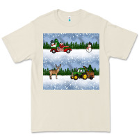 Bone christmas snow truck seamless pattern Premium Tee - BundleAndBundleShop