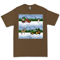 Cacao christmas snow truck seamless pattern Premium Tee - BundleAndBundleShop