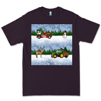 Plum christmas snow truck seamless pattern Premium Tee - BundleAndBundleShop