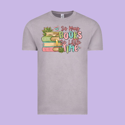 So Many Books So Little Time Vintage Tee Designed By Maliassmallbusiness