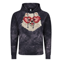 Cloud Black white pomeranian with love glasses Vintage Hoodie - RanaPortraitStore