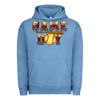 Pigment Pebble Blue game day softball Urban Hoodie - FaDigitalArtStudio
