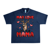 Navy mad love for my mama Urban Heavy Tee - MaliasSmallBusiness