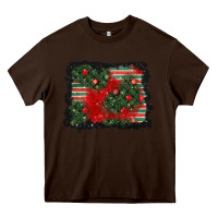 Chocolate Brown christmas ornament background Heavy Core Tee - BundleAndBundleShop