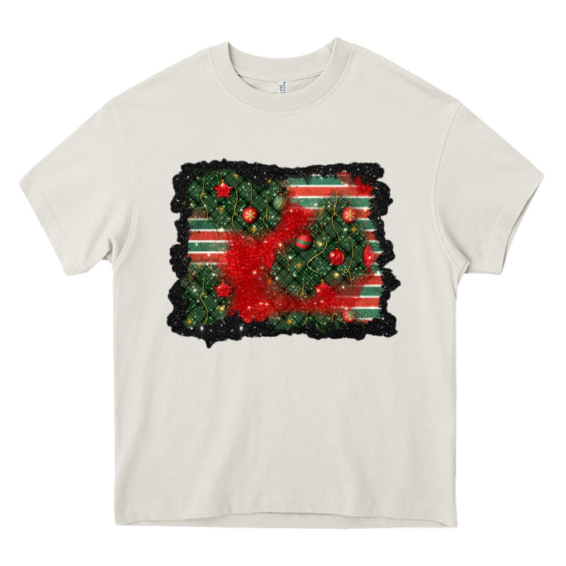 Christmas Ornament Background Heavy Core Tee by BundleAndBundleShop | Teevron