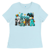 Baby Blue boy mama Ladies Tee - AdoDesignShop