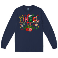 Navy tinsel tits Long Sleeve Tee - MaliasSmallBusiness