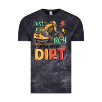 Cloud Black just a boy who loves dirt Vintage Tee - MaliasSmallBusiness