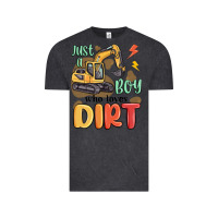 Vintage Black just a boy who loves dirt Vintage Tee - MaliasSmallBusiness