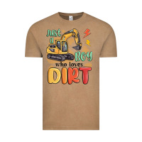Vintage Coffee just a boy who loves dirt Vintage Tee - MaliasSmallBusiness