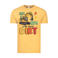 Vintage Mustard just a boy who loves dirt Vintage Tee - MaliasSmallBusiness