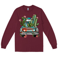 Burgundy farm truck, Long Sleeve Tee - JahusDesignShop