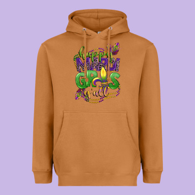 Happy Mardi Gras Yall Heavyweight Hoodie Designed By Cowgirlartshop