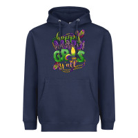 Navy happy mardi gras yall Heavyweight Hoodie - CowGirlArtShop