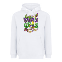 White happy mardi gras yall Heavyweight Hoodie - CowGirlArtShop