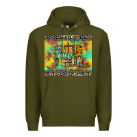 Army Green faith over fear Premium Hoodie - CowGirlArtShop