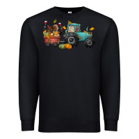 Black thanksgiving tractor Premium Sweatshirt - CowGirlArtShop