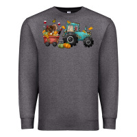 Charcoal Heather thanksgiving tractor Premium Sweatshirt - CowGirlArtShop