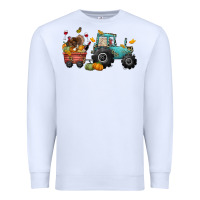 White thanksgiving tractor Premium Sweatshirt - CowGirlArtShop