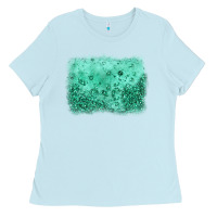 Baby Blue green glitter background Ladies Tee - JahusDesignShop