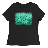 Black green glitter background Ladies Tee - JahusDesignShop