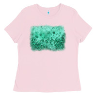 Bubblegum Pink green glitter background Ladies Tee - JahusDesignShop