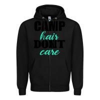 Black Camp Hair Don't Care Black Zipper Hoodie - Bettercallsaul