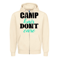 Sandshell Camp Hair Don't Care Black Zipper Hoodie - Bettercallsaul