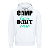 White Camp Hair Don't Care Black Zipper Hoodie - Bettercallsaul