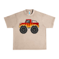 French Oak monster truck with flames Urban Heavy Tee - MaliasSmallBusiness