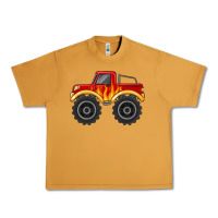 Peanut Butter monster truck with flames Urban Heavy Tee - MaliasSmallBusiness