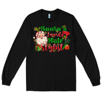 Black santas favorite hair stylist Long Sleeve Tee - MaliasSmallBusiness
