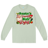 Matcha santas favorite hair stylist Long Sleeve Tee - MaliasSmallBusiness