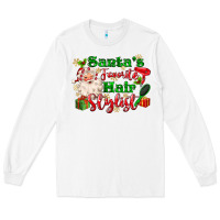 White santas favorite hair stylist Long Sleeve Tee - MaliasSmallBusiness