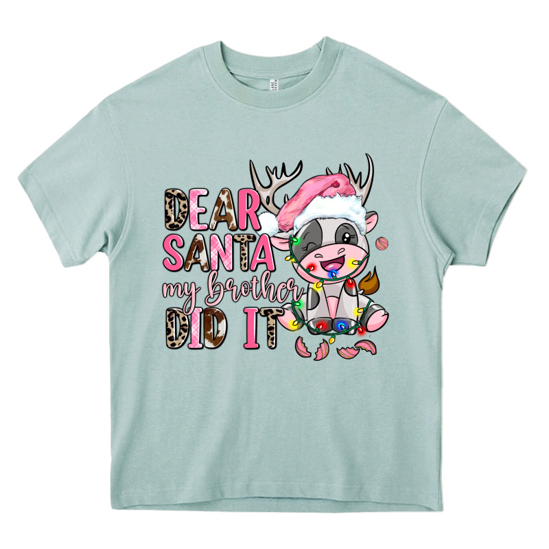 Dear Santa My Brother Did It Heavy Core Tee by AdoDesignShop | Teevron