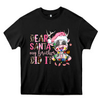 Black dear santa my brother did it Heavy Core Tee - AdoDesignShop