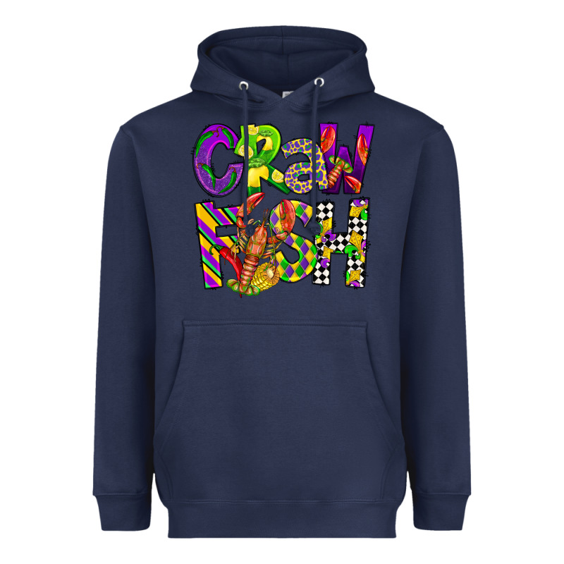 Crawfish Mardi Gras Heavyweight Hoodie by CowGirlArtShop | Teevron