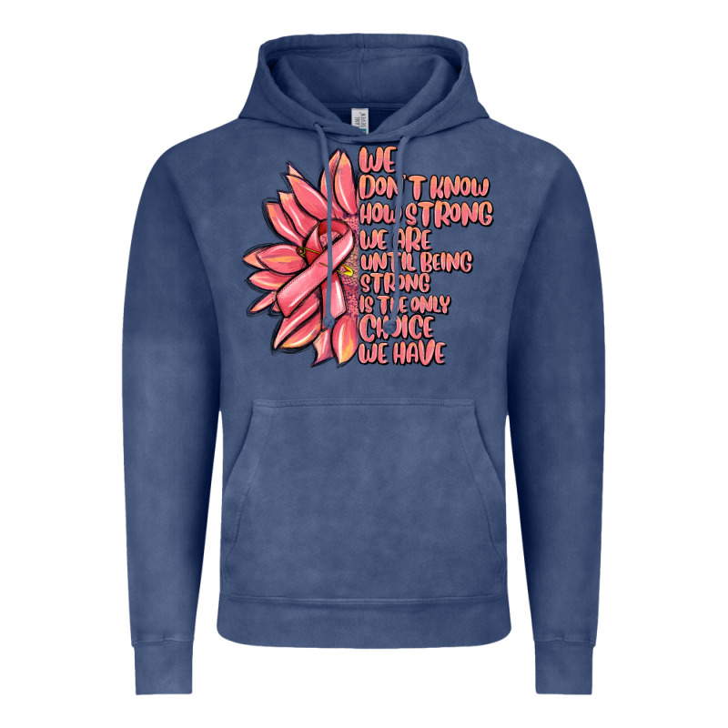 Pink Sunflower And Cancer Ribbon Breast Cancer Vintage Hoodie by MaliasSmallBusiness | Teevron