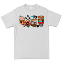 Dove Grey dogs coffee cups Premium Tee - AdoDesignShop