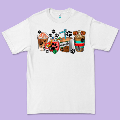 Dogs Coffee Cups Premium Tee Designed By Adodesignshop