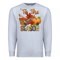 Heather Grey tis the season football Premium Sweatshirt - CowGirlArtShop
