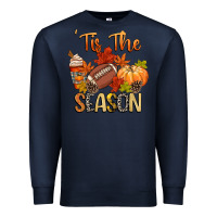Navy tis the season football Premium Sweatshirt - CowGirlArtShop