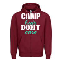 Burgundy Camp Hair Don't Care Black Zipper Hoodie - Bettercallsaul