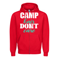 Red Camp Hair Don't Care Black Zipper Hoodie - Bettercallsaul