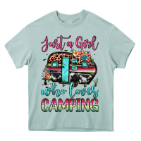 Just A Girl Who Loves Camping Heavy Core Tee | Teevron