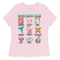 Bubblegum Pink nurse god says i am  nurse elements Ladies Tee - AdoDesignShop