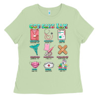 Matcha nurse god says i am  nurse elements Ladies Tee - AdoDesignShop